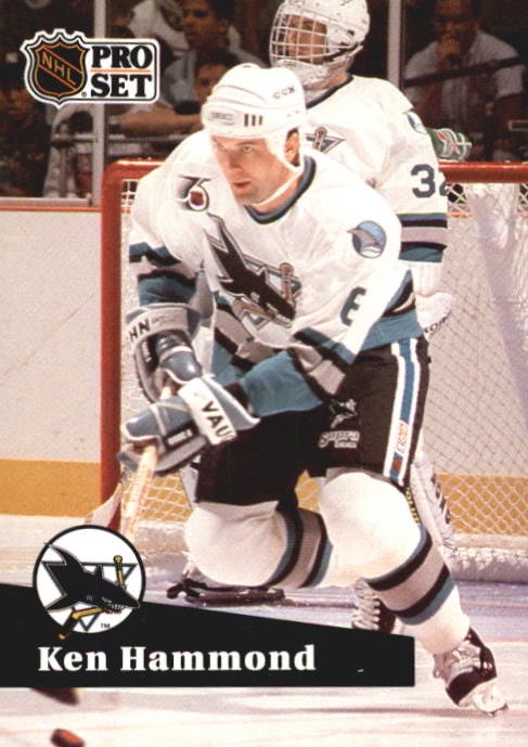 NHL 1991-92 ProSet - No 484 - Ken Hammond