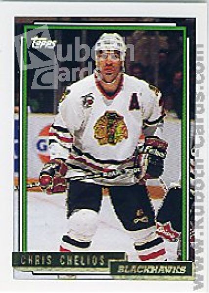 NHL 1992/93 Topps Gold - No. 98 - Chris Chelios