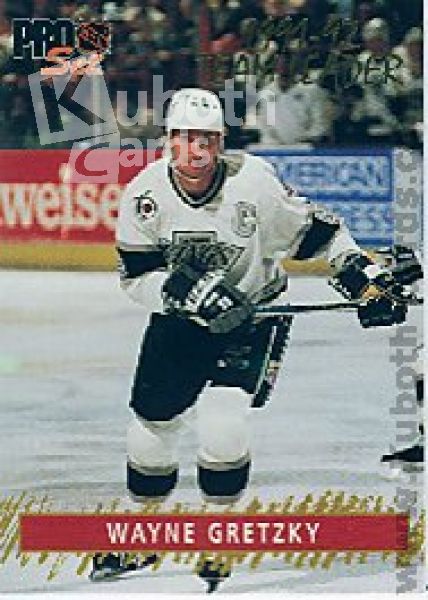 NHL 1992 / 93 ProSet Gold Team Leaders - No 6 of 15 - Gretzky