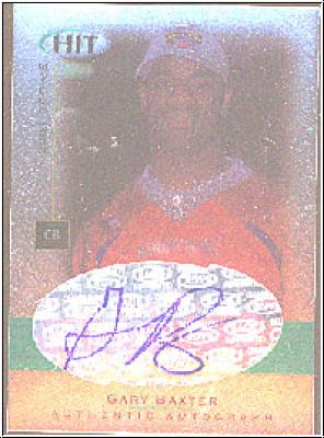 NFL 2001 SAGE Hit Autographs - No A18 - Gary Baxter