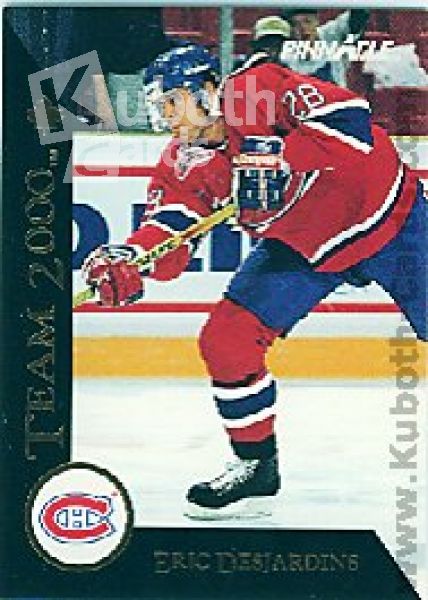NHL 1992 / 93 Pinnacle Team 2000 French - No 9 of 30 - Eric Dejardins