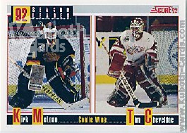 NHL 1992/93 Score - No 417 - Kirk McLean / Tim Cheveldae