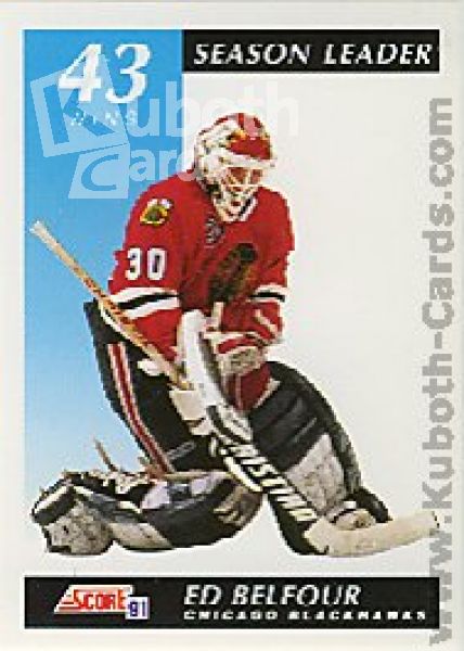 NHL 1991-92 Score American - No 410 - Ed Belfour