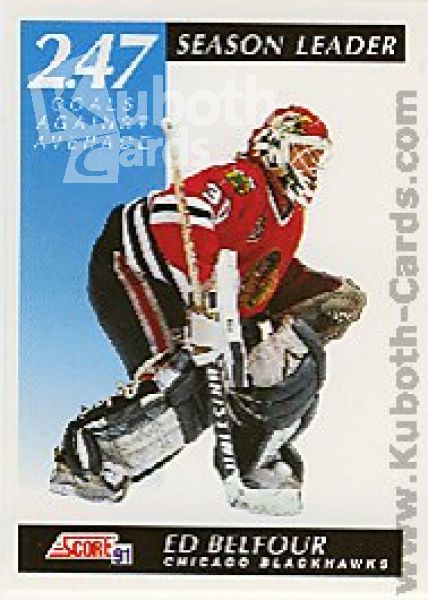 NHL 1991-92 Score American - No 411 - Ed Belfour