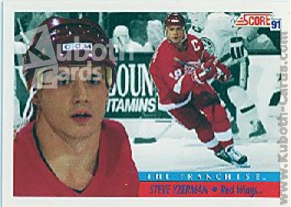 NHL 1991-92 Score American - No 419 - Steve Yzerman