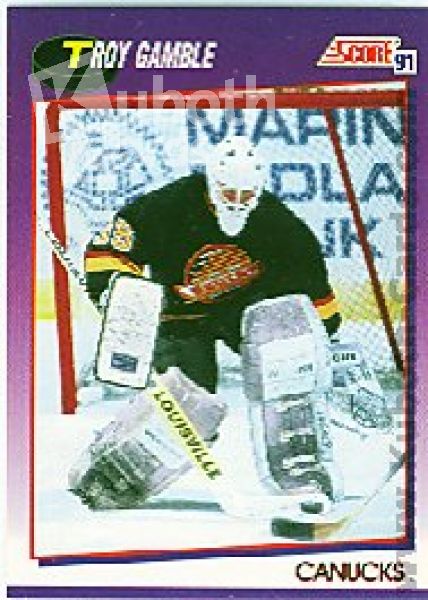 NHL 1991-92 Score American - No 282 - Troy Gamble