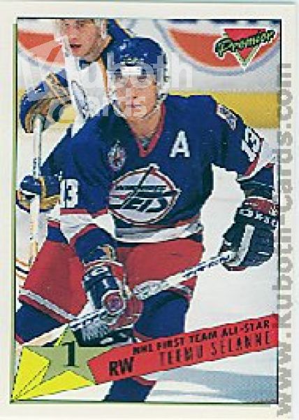 NHL 1993 / 94 Topps Premier - No 92 - Teemu Selanne