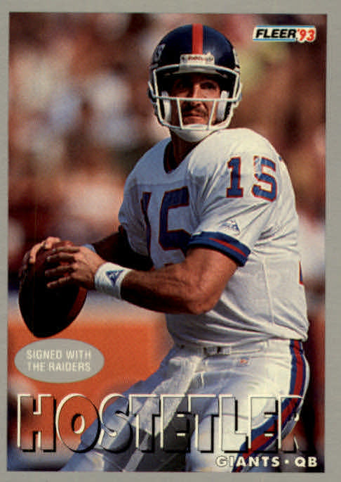 NFL 1993 Fleer - No 493 - Jeff Hostetler