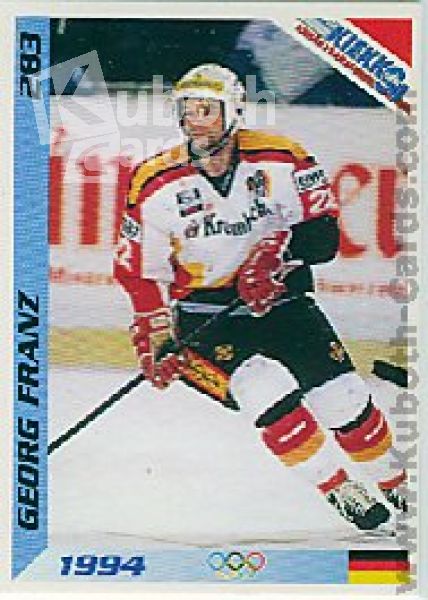 NHL 1994 Kiekko Keräilysarja - No 283 - Georg Franz