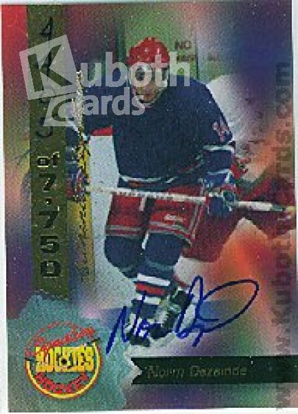 NHL 1995 Signature Rookies Signatures - No 24 - Norm Dezainde