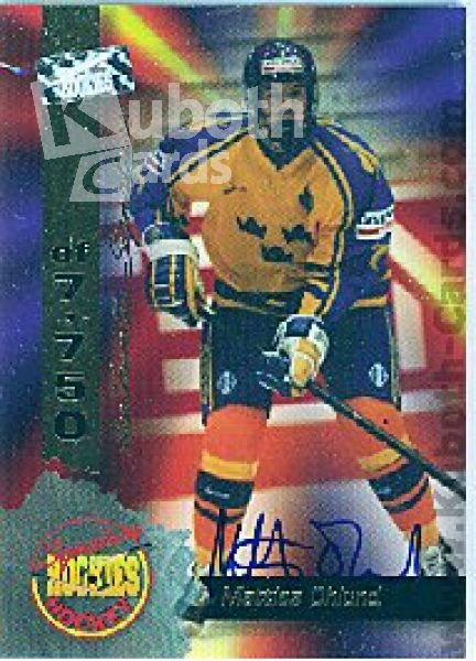 NHL 1995 Signature Rookies Signatures - No 14 - Mattias Ohlund