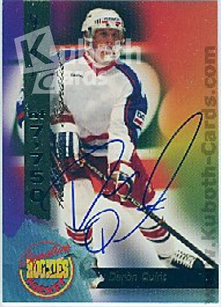 NHL 1995 Signature Rookies Signatures - No 26 - Deron Quint