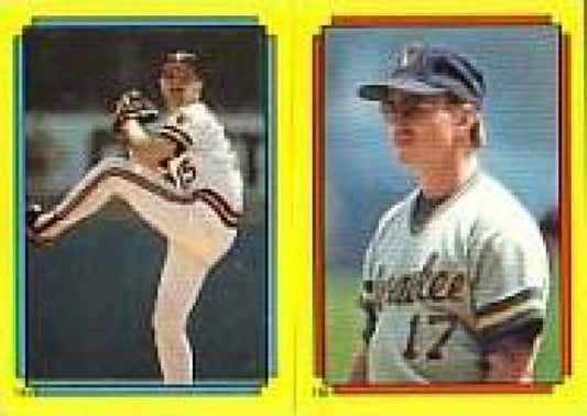 MLB 1988 Tops Stickers - No 134 - Doug Drabek / No 195 - Jim Gantner