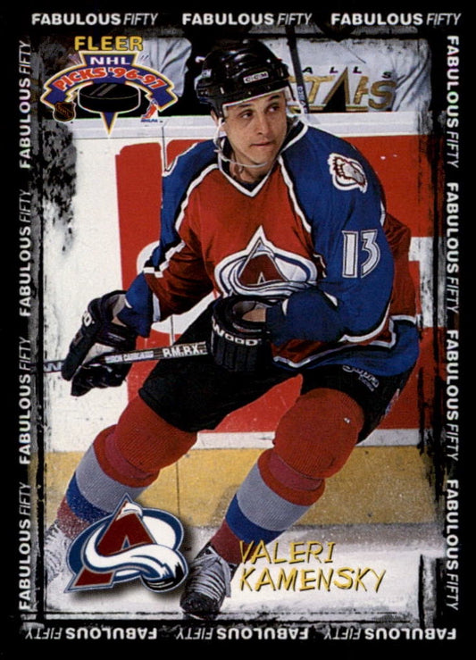 NHL 1996 / 97 Fleer Picks Fabulous 50 - No 22 of 50 - Valeri Kamensky