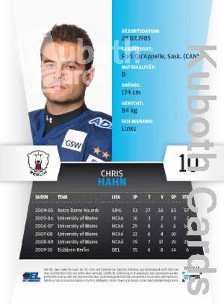 DEL 2010 / 11 CityPress - No 025 - Chris Hahn