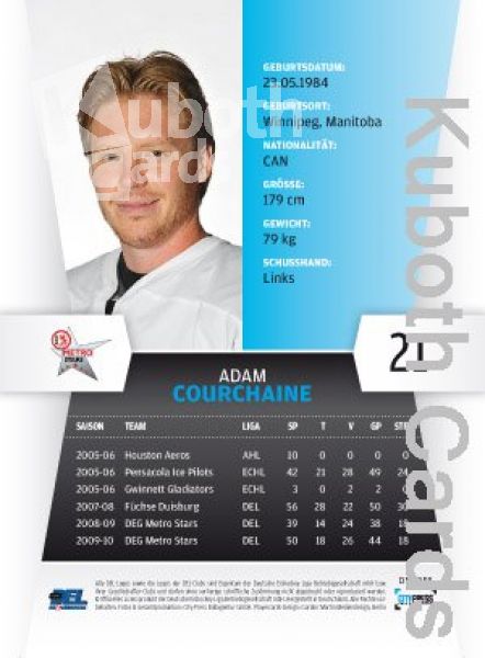 DEL 2010 / 11 CityPress - No 058 - Adam Courchaine