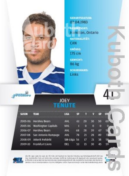 DEL 2010/11 CityPress - No 084 - Joey Tenute