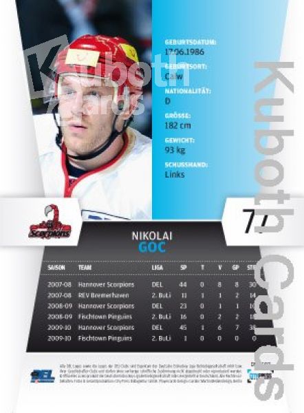 DEL 2010 / 11 CityPress - No 107 - Nikolai Goc