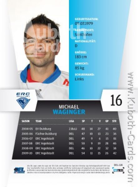 DEL 2010/11 CityPress - No 118 - Michael Waginger