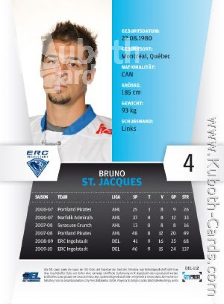 DEL 2010 / 11 CityPress - No 112 - Bruno St. Jacques