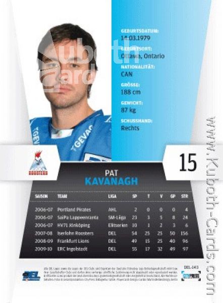 DEL 2010/11 CityPress - No 143 - Pat Kavanagh