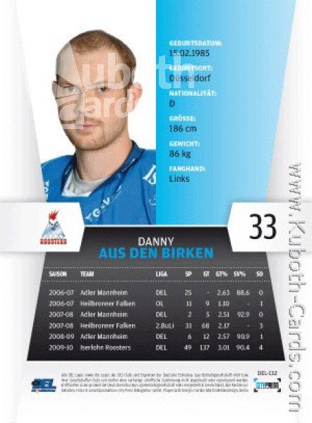 DEL 2010 / 11 CityPress - No 132 - Danny aus den Birken