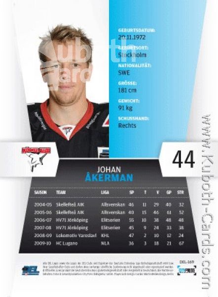 DEL 2010/11 CityPress - No 169 - Johan Akerman