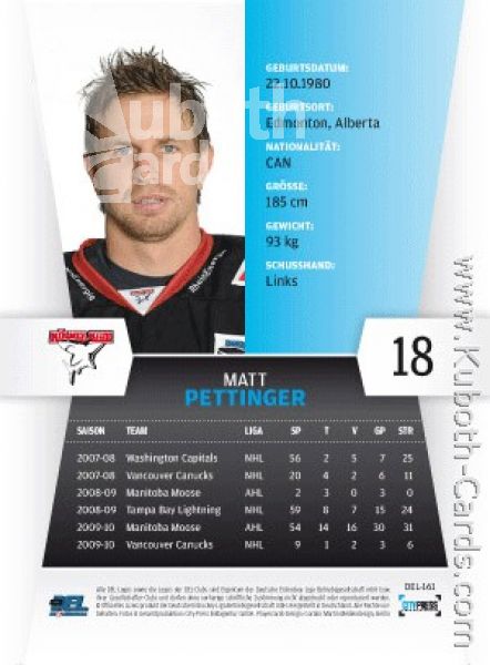 DEL 2010/11 CityPress - No 161 - Matt Pettinger