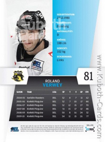 DEL 2010 / 11 CityPress - No 193 - Roland Verwey