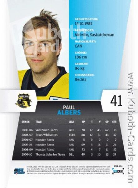 DEL 2010/11 CityPress - No 181 - Paul Albers