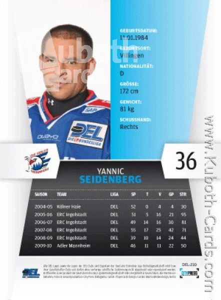 DEL 2010/11 CityPress - No 210 - Yannic Seidenberg