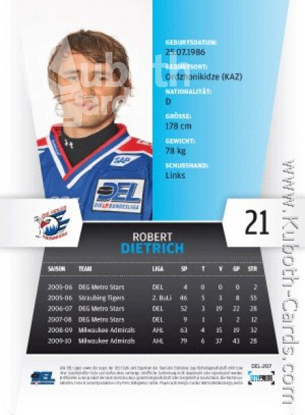 DEL 2010 / 11 CityPress - No 207 - Robert Dietrich