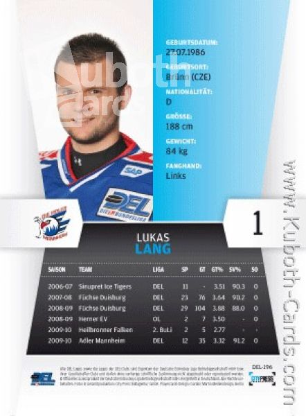 DEL 2010 / 11 CityPress - No 196 - Lukas Lang