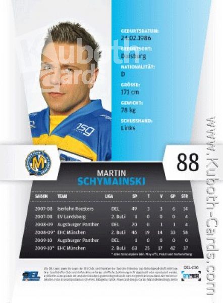 DEL 2010 / 11 CityPress - No 236 - Martin Schymanski