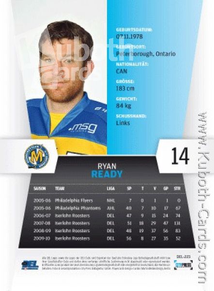 DEL 2010/11 CityPress - No 223 - Ryan Ready