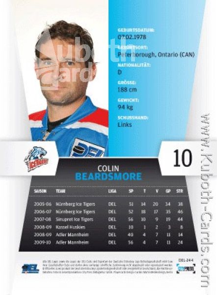 DEL 2010/11 CityPress - No 244 - Colin Beardsmore