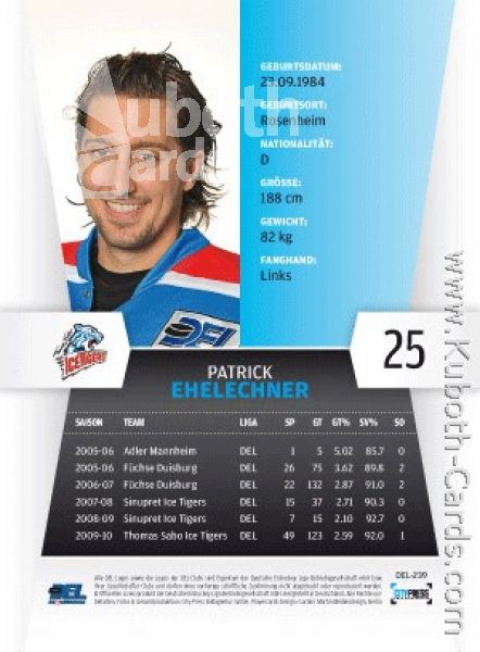 DEL 2010 / 11 CityPress - No 239 - Patrick Ehelechner