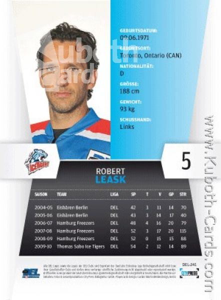 DEL 2010/11 CityPress - No 241 - Robert Leask