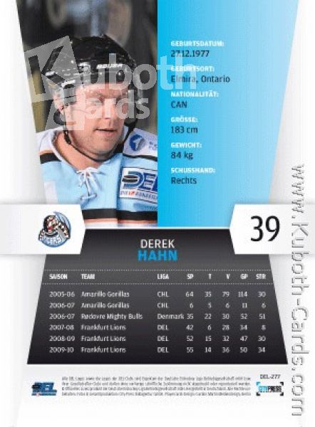 DEL 2010/11 CityPress - No 277 - Derek Hahn