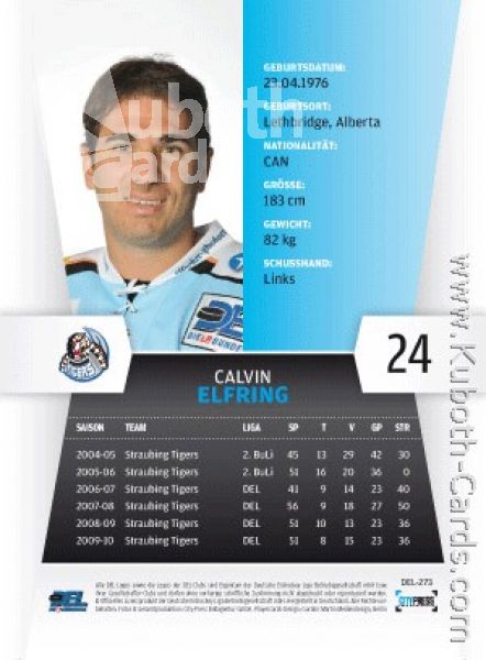 DEL 2010 / 11 CityPress - No 273 - Calvin Elfring