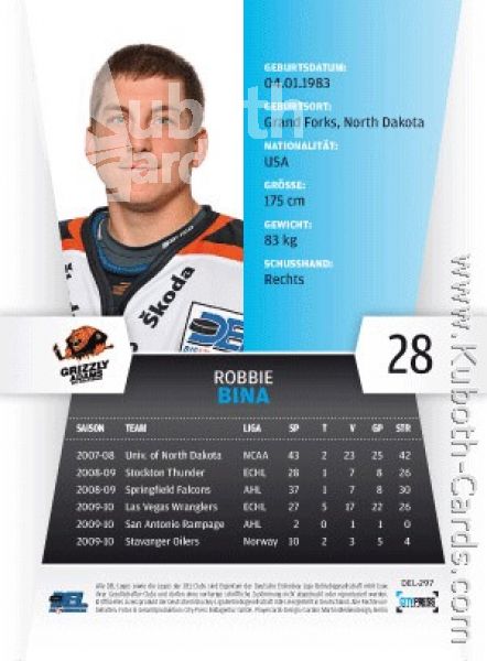 DEL 2010/11 CityPress - No 297 - Robbie Bina