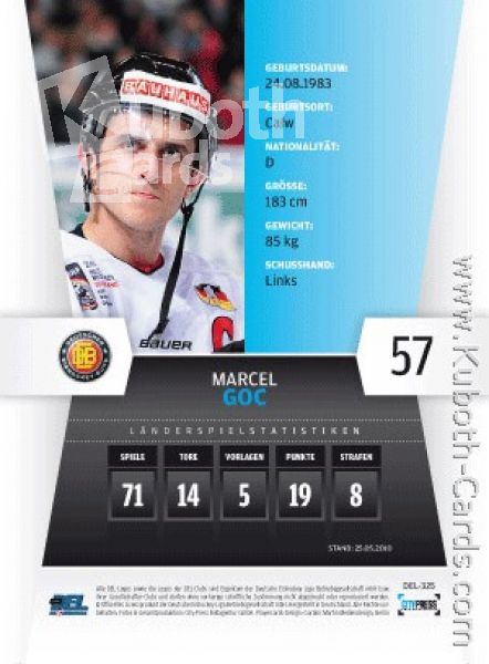 DEL 2010 / 11 CityPress - No 325 - Marcel Goc