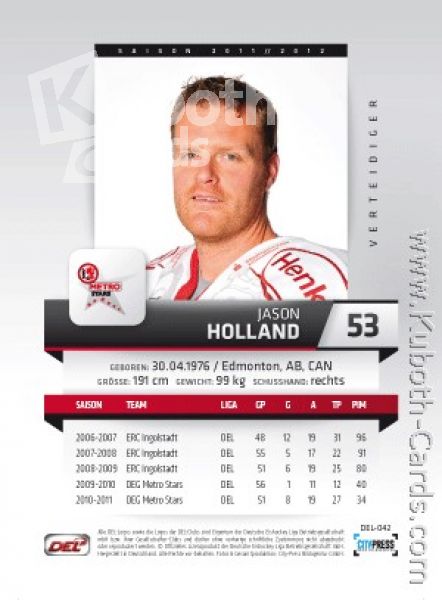 DEL 2011/12 CityPress - No 042 - Jason Holland