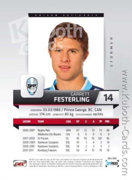 DEL 2011/12 CityPress - No 065 - Garrett Festerling