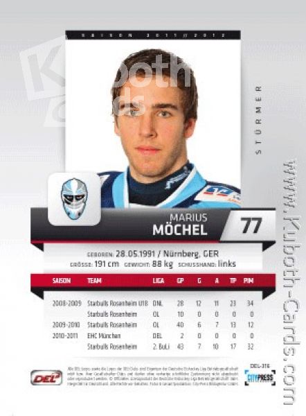 DEL 2011 / 12 CityPress - No 316 - Marius Möchel