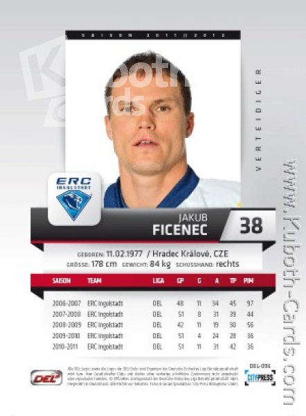 DEL 2011 / 12 CityPress - No 096 - Jakub Ficenec