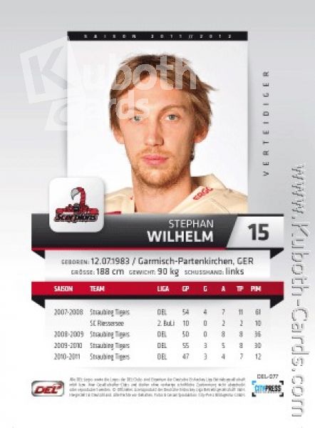 DEL 2011 / 12 CityPress - No 077 - Stephan Wilhelm