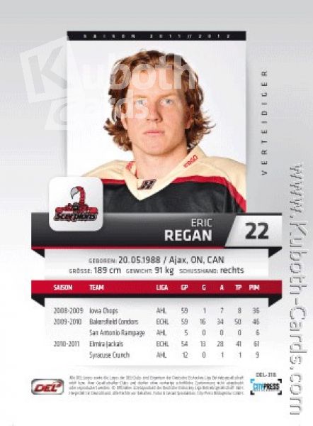 DEL 2011/12 CityPress - No 318 - Eric Regan