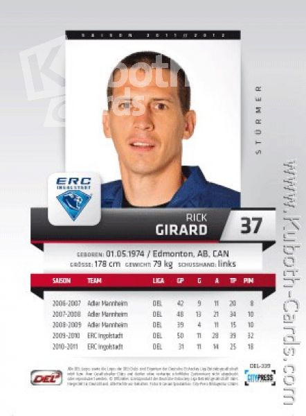 DEL 2011/12 CityPress - No 339 - Rick Girard