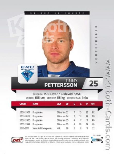 DEL 2011 / 12 CityPress - No 095 - Timmy Pettersson